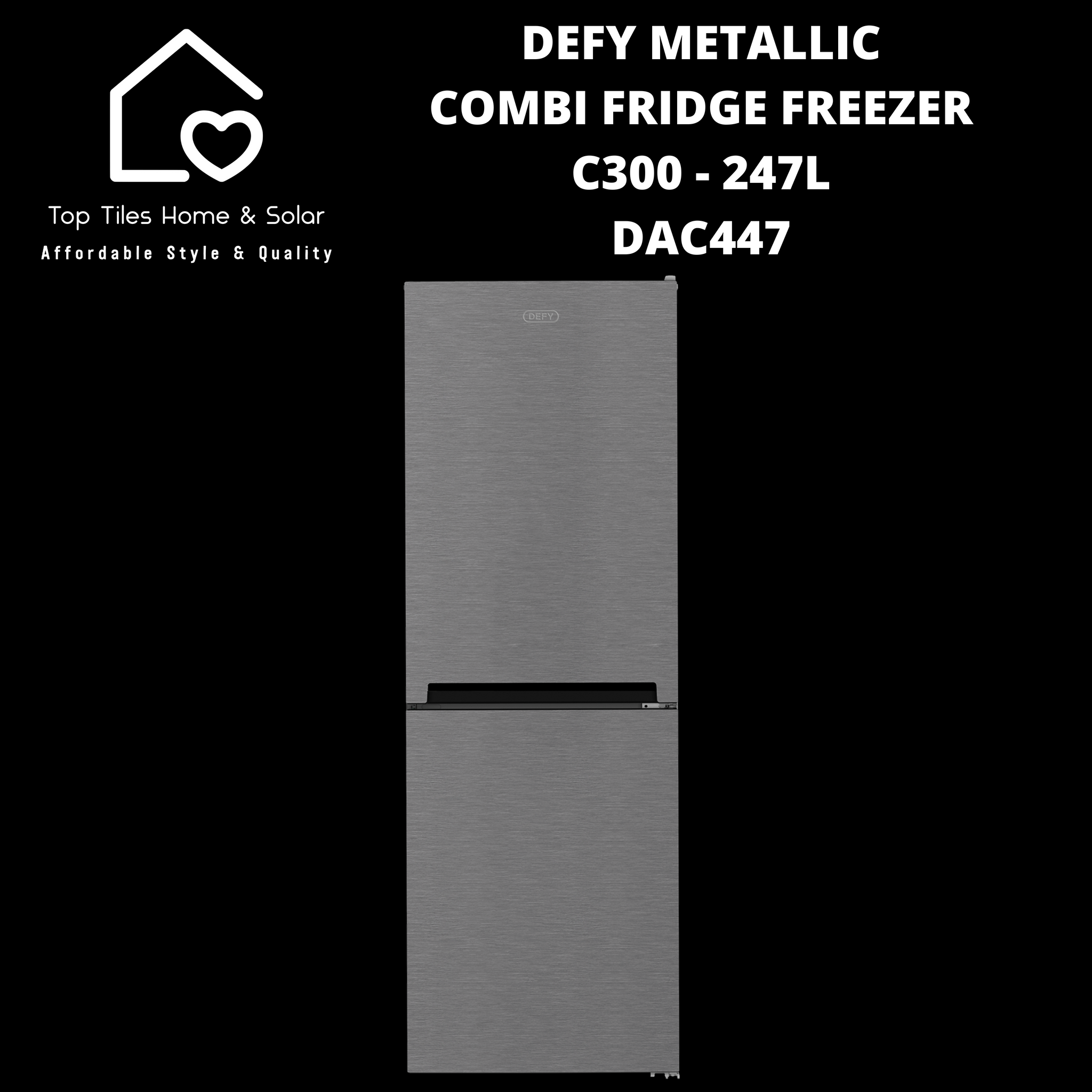 Defy Metallic Combi Fridge Freezer C300 - 247L DAC447