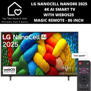 LG NanoCell NANO80 4K AI Smart TV with webOS25 Magic Remote 2025 - 86 Inch