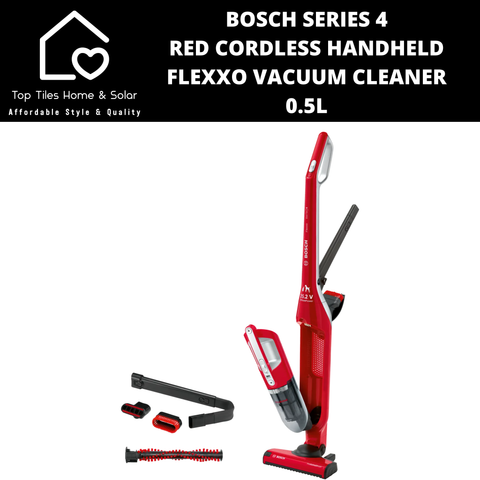 Bosch Series 4 - Red Cordless Handheld Flexxo Vacuum Cleaner - 0.5L