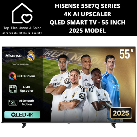 Hisense 55E7Q Series Quantum Dot 4K QLED Smart TV - 55 Inch 2025 MODEL