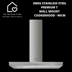 Smeg Stainless Steel Premium T Wall Mount Cookerhood - 90cm