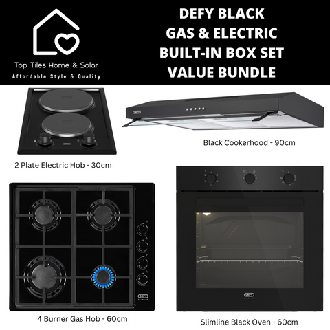 Defy Black Gas & Electric Built-in Box Set - Value Bundle
