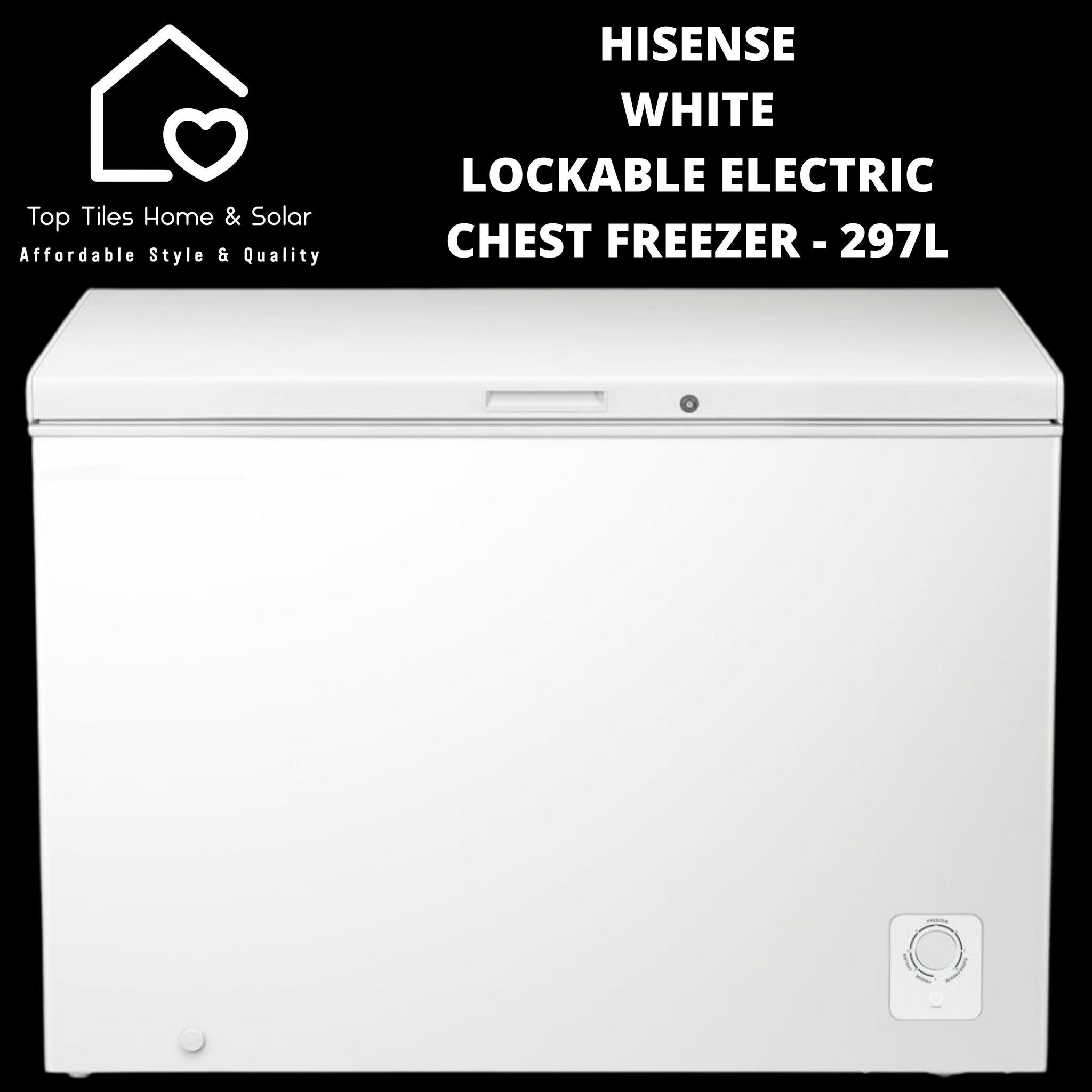 Hisense White Lockable Electric Chest Freezer - 297L
