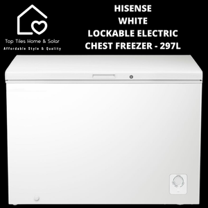 Hisense White Lockable Electric Chest Freezer - 297L