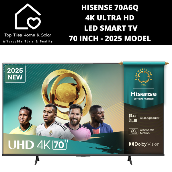 Hisense 70A6Q 4K UHD LED Smart TV - 70 Inch 2025 MODEL