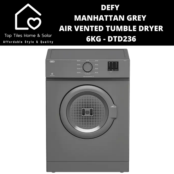 Defy Manhattan Grey Air Vented Tumble Dryer - 6kg DTD236