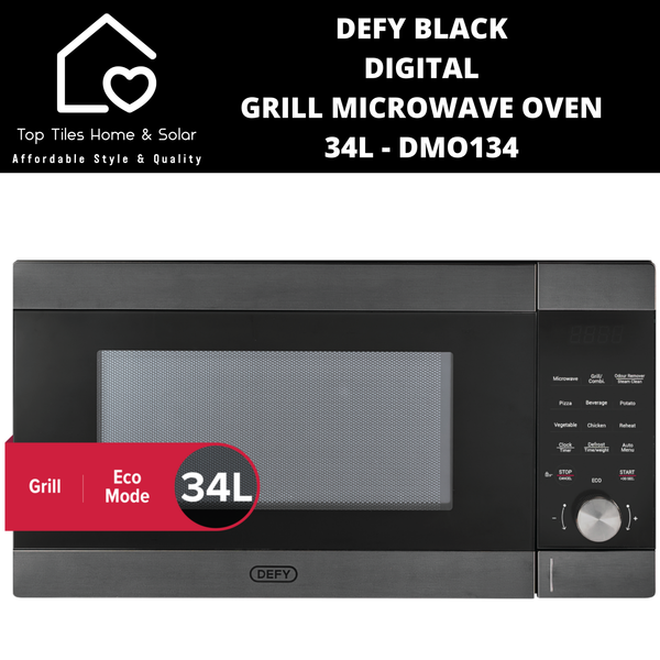 Defy Black Digital Grill Microwave Oven - 34L DMO134