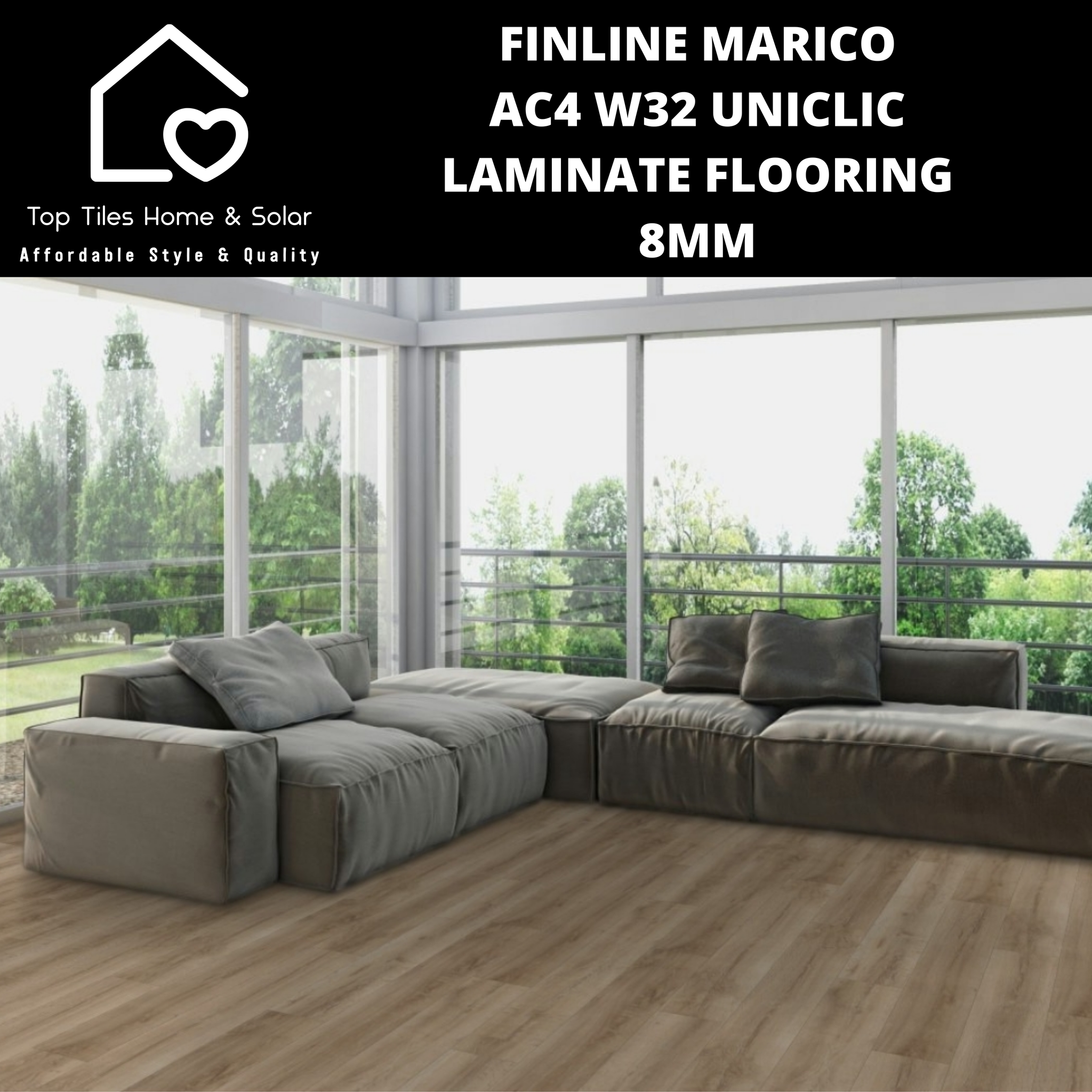 FINline Marico AC4 W32 UniClic Laminate Flooring - 8mm