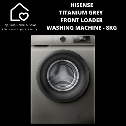 Hisense Titanium Grey Front Loader Washing Machine - 8kg