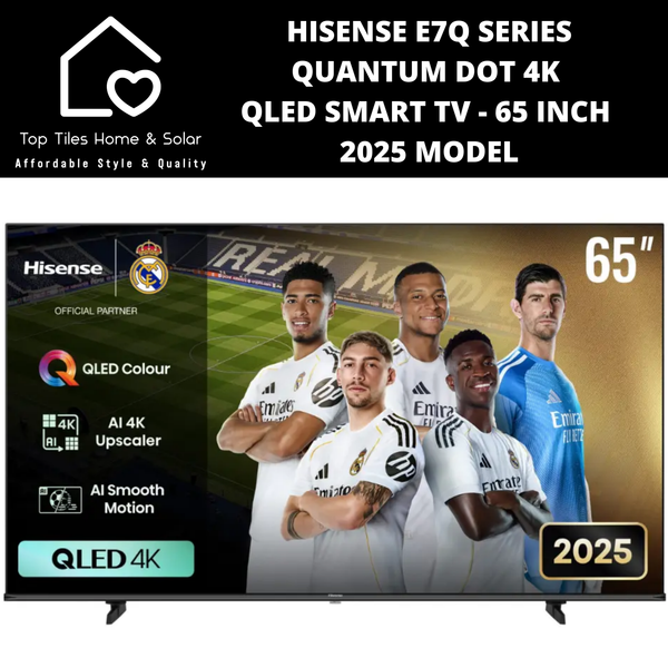 Hisense E7Q Series Quantum Dot 4K QLED Smart TV - 65 Inch 2025 MODEL