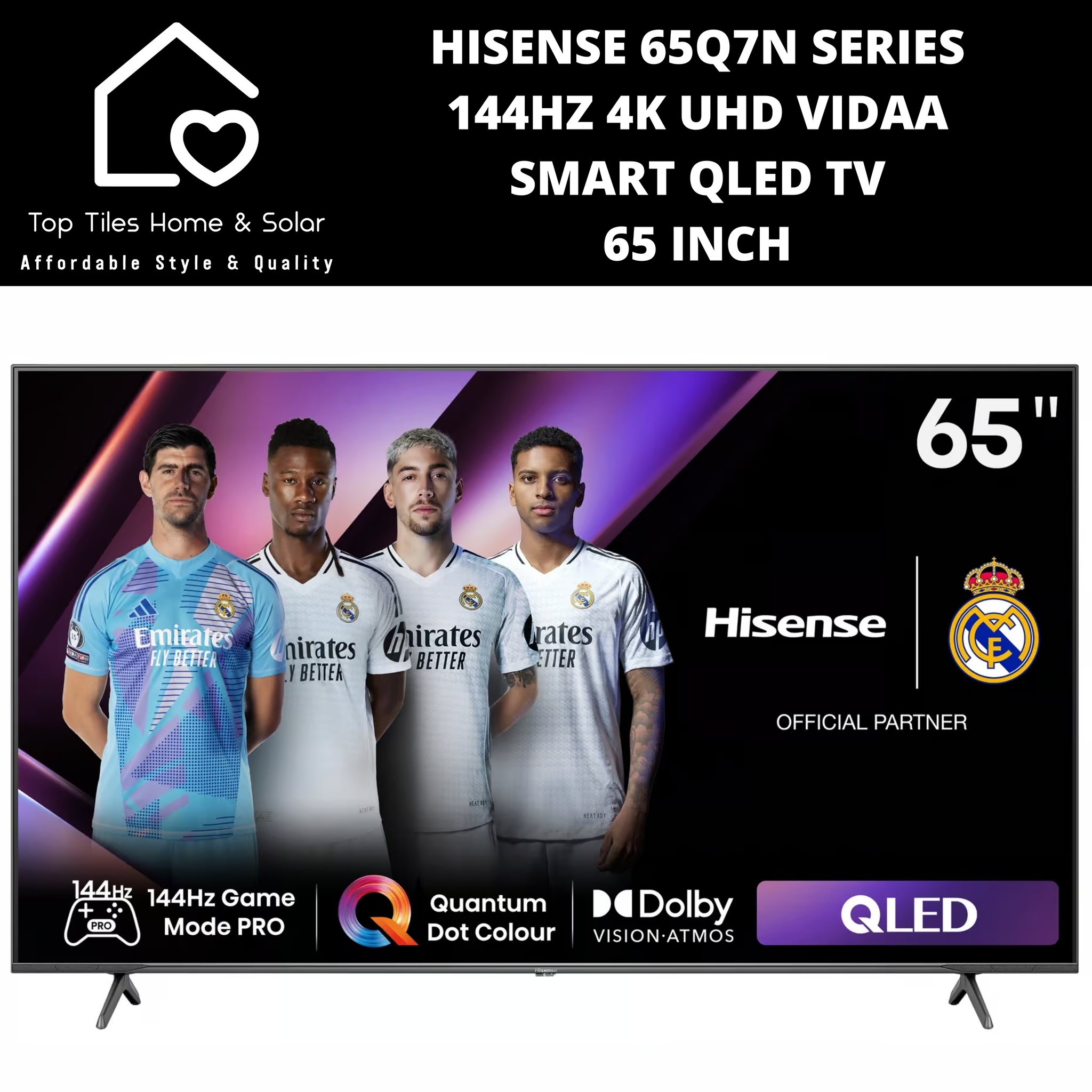 Hisense 65Q7N SERIES 144Hz 4K UHD Vidaa Smart QLED TV - 65 Inch
