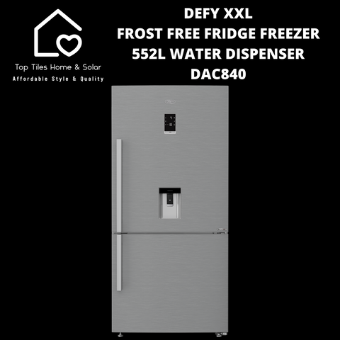 Defy XXL Frost Free Combi Fridge Freezer - 552L Water Dispenser DAC840