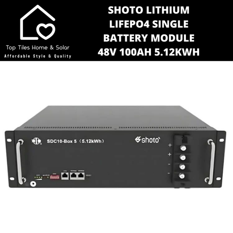 Shoto Lithium LiFePo4 Single Solar Battery Module - 48V 100Ah 5.12kWh