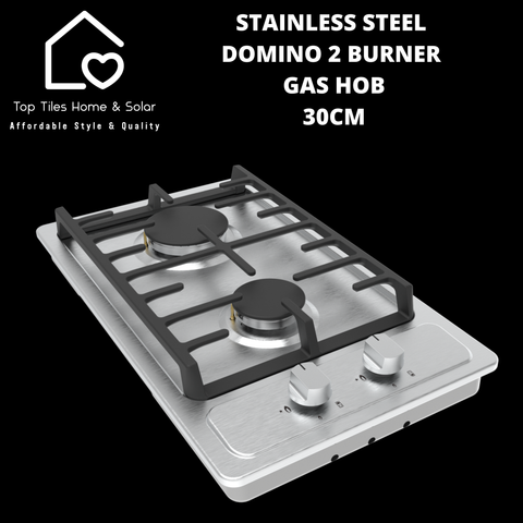 Stainless Steel Domino 2 Burner Gas Hob - 30cm