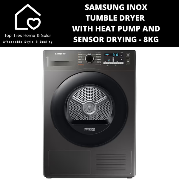 Samsung Inox Tumble Dryer with Heat Pump and Sensor Drying - 8kg
