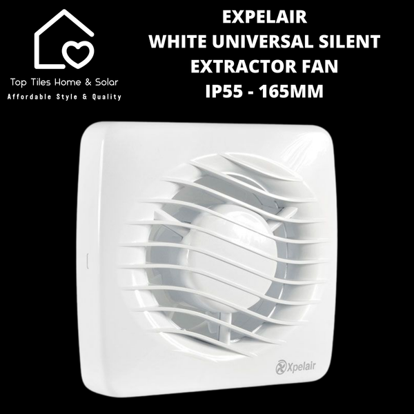 Expelair White Universal Silent Extractor Fan IP55 - 165mm