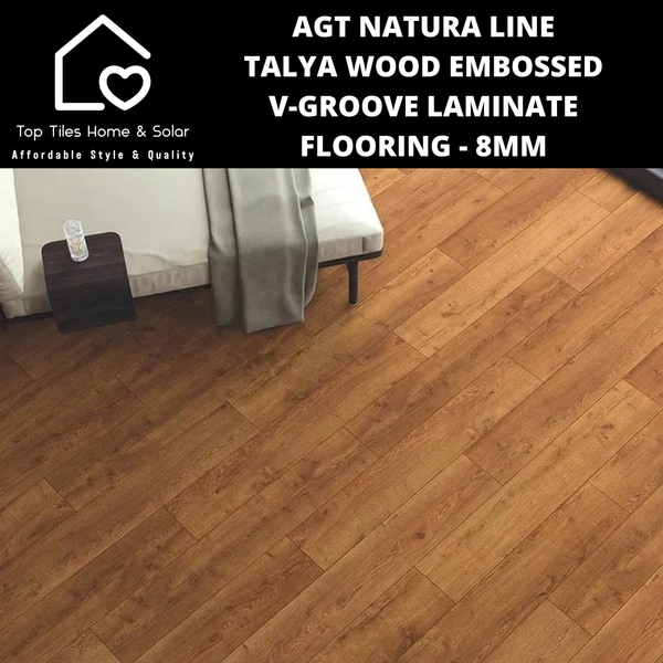 AGT Natura Line Talya Wood Embossed V-Groove Laminate Flooring - 8mm