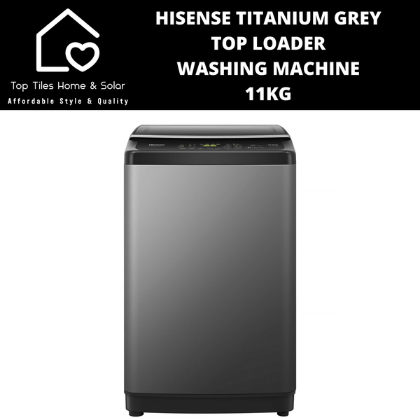 Hisense Titanium Grey Top Loader Washing Machine - 11kg