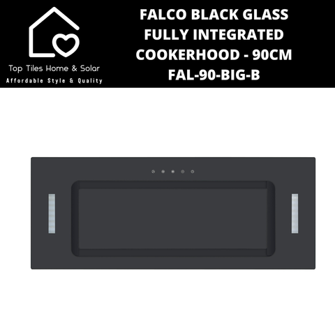 Falco Black Glass Fully Integrated Cookerhood - 90cm FAL-90-BIG-B