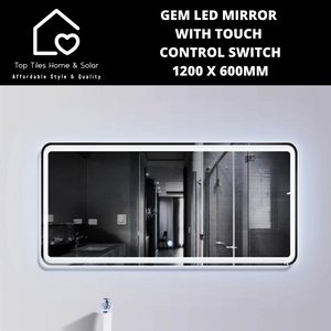 Gem LED Mirror With TouchControl Switch -  1200 x 600mm