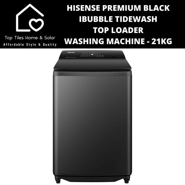 Hisense Premium Black iBubble TideWash Top Loader  Washing Machine - 21kg