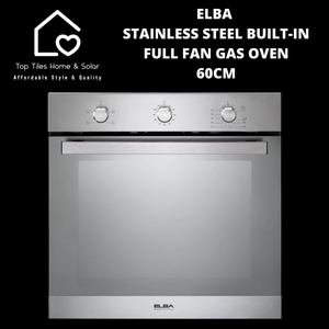 Elba Alterum Stainless Steel Built-in Full Fan Gas Oven - 60cm
