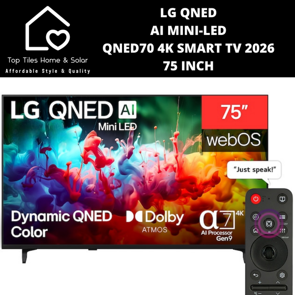 LG QNED AI Mini LED QNED70 4K Smart TV 2026 - 75 Inch