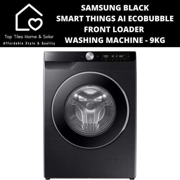 Samsung Black Smart Things AI EcoBubble Front Loader Washing Machine - 9kg