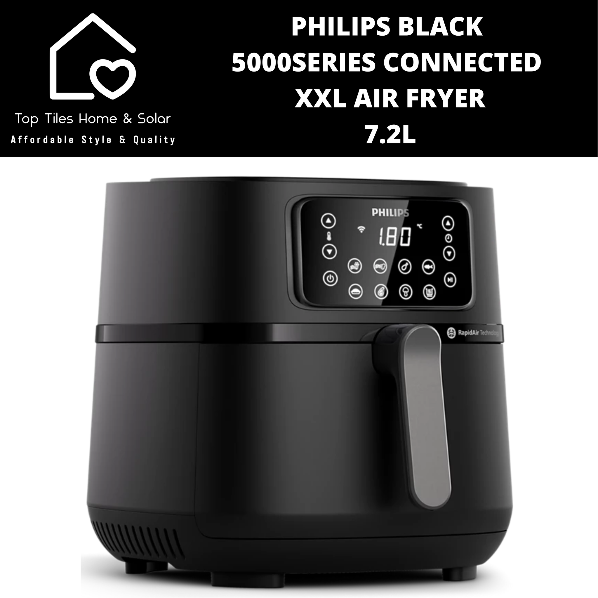 Philips Black 5000Series Connected XXL Air Fryer - 7.2L