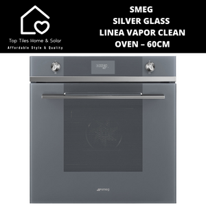 Smeg Silver Glass Linea Vapor Clean Oven – 60cm