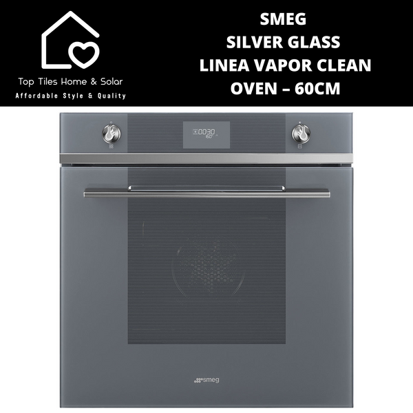 Smeg Silver Glass Linea Vapor Clean Oven – 60cm
