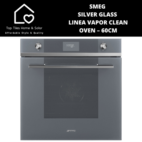 Smeg Silver Glass Linea Vapor Clean Oven – 60cm