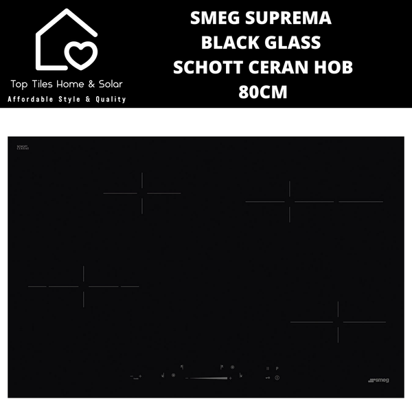 Smeg Suprema Black Glass Schott Ceran Hob - 80cm