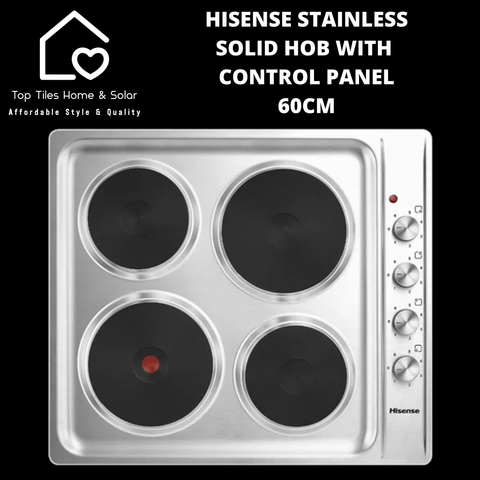 Hisense Stainless Solid Hob with Control Panel - 60cm