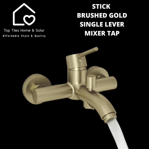Sensea Stick Brushed Gold Single Wall Mount Bath Mixer