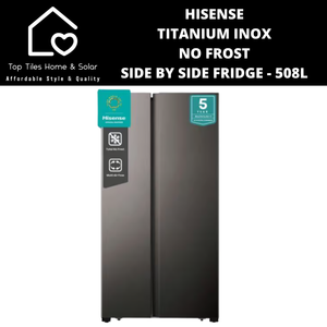 Hisense Titanium Inox No Frost Side by Side Fridge - 508L
