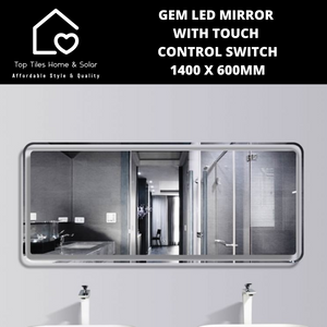 Gem LED Mirror With Touch Control Switch -  1400 x 600mm