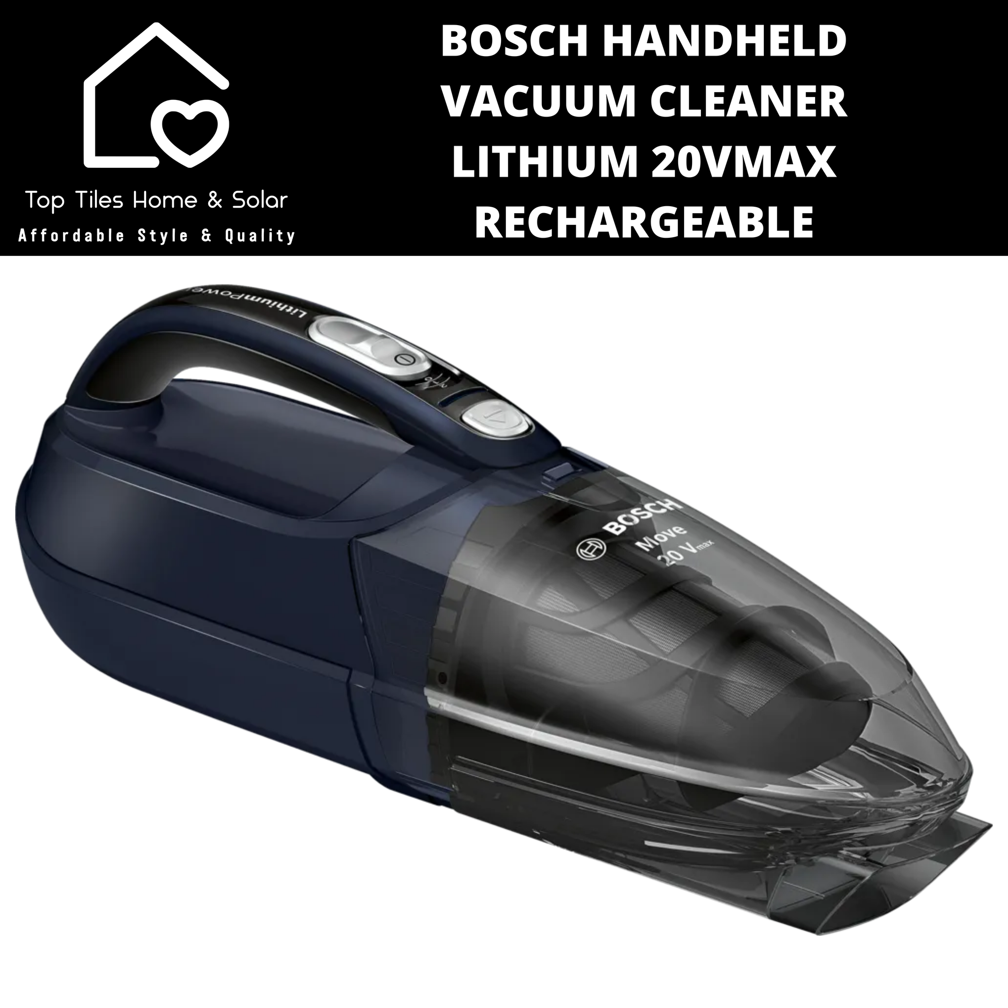 Bosch Handheld Vacuum Cleaner - Lithium 20Vmax Rechargeable