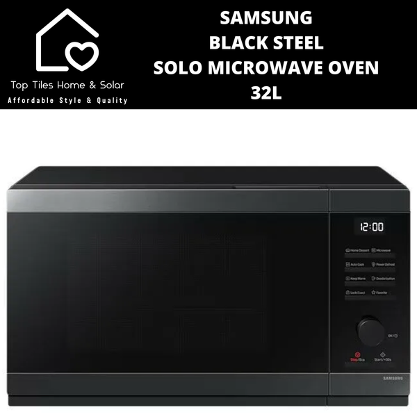 Samsung Black Steel Solo Microwave Oven - 32L