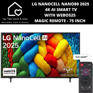 LG NanoCell NANO80 4K AI Smart TV with webOS25 Magic Remote 2025 - 75 Inch