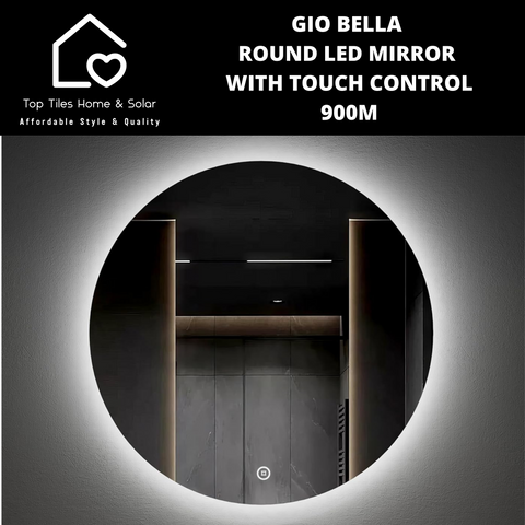 Gio Bella Round LED Mirror with Touch Control - 900mm