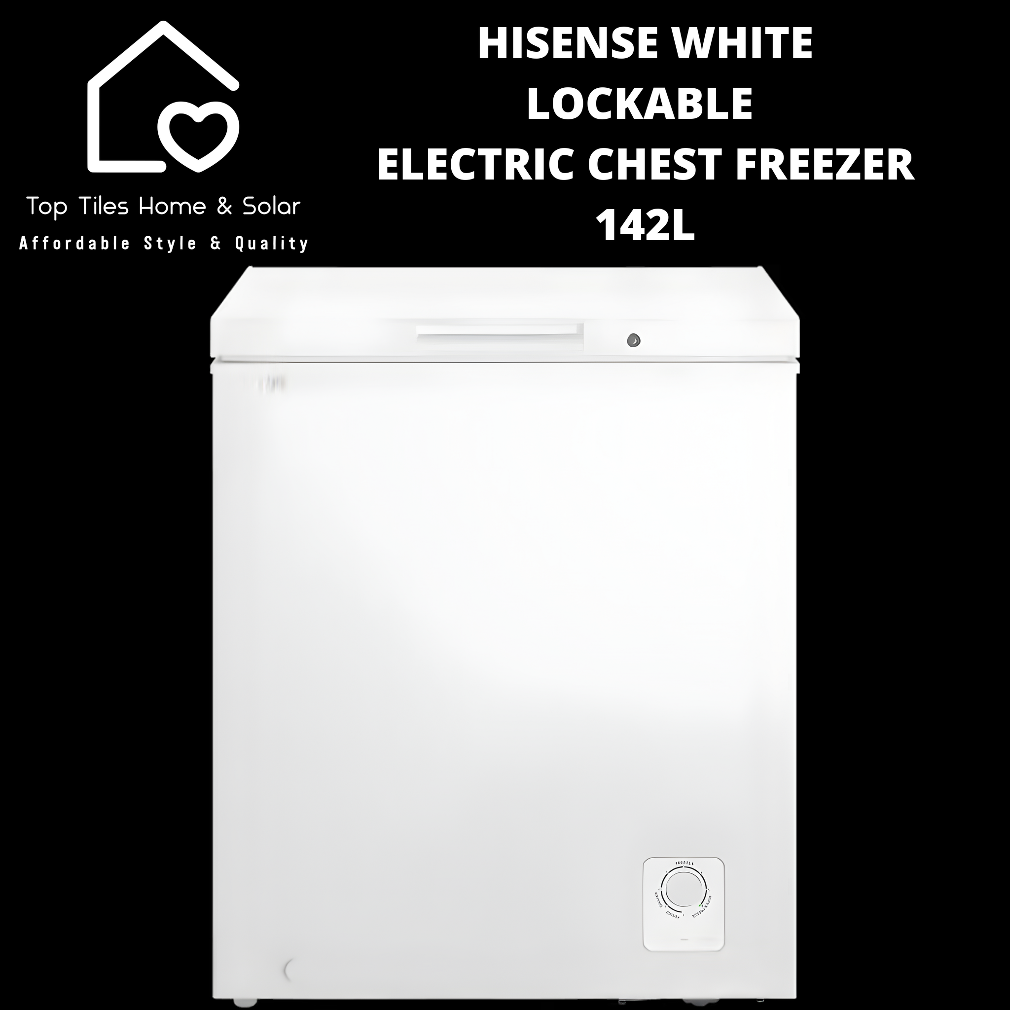Hisense White Lockable Electric Chest Freezer - 142L