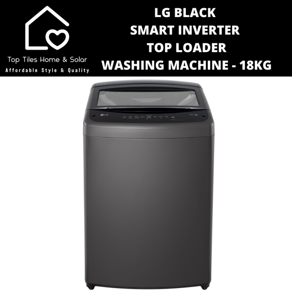 LG Black Smart Inverter Top Loader Washing Machine - 18kg