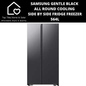 Samsung Gentle Black All Round Cooling Side by Side Fridge Freezer - 564L