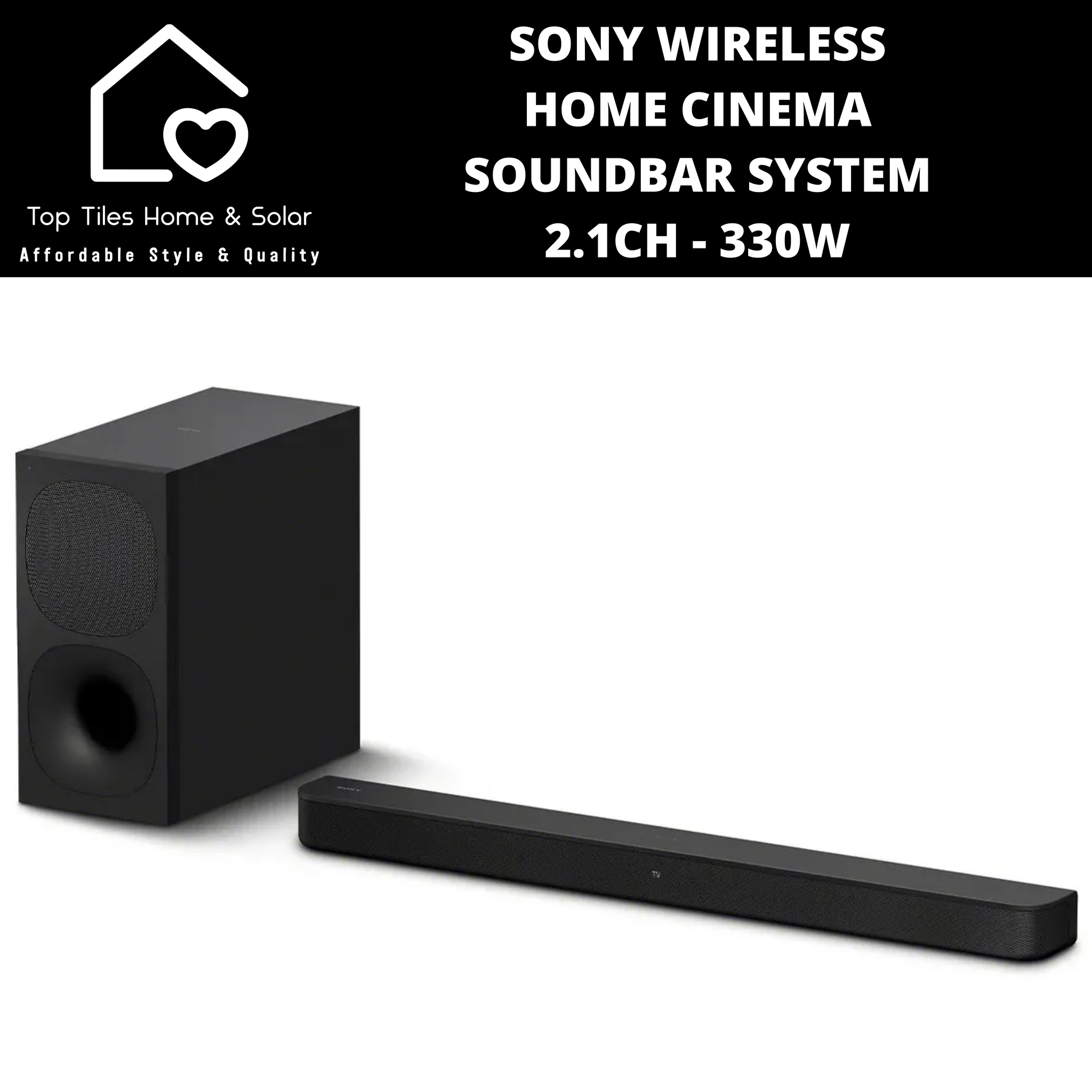 Sony Wireless Home Cinema Soundbar System 2.1CH - 330W