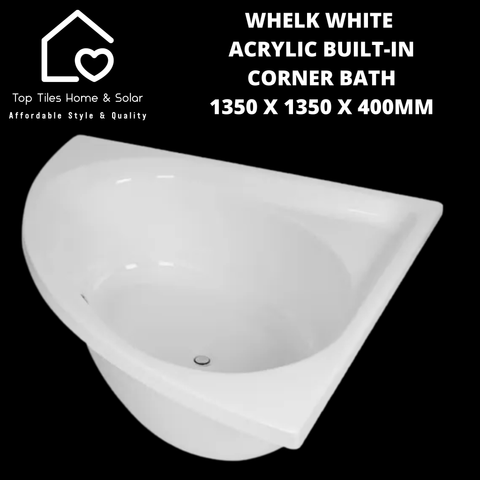 Whelk White Acrylic Built-In Corner Bath 1350 x 1350 x 400mm