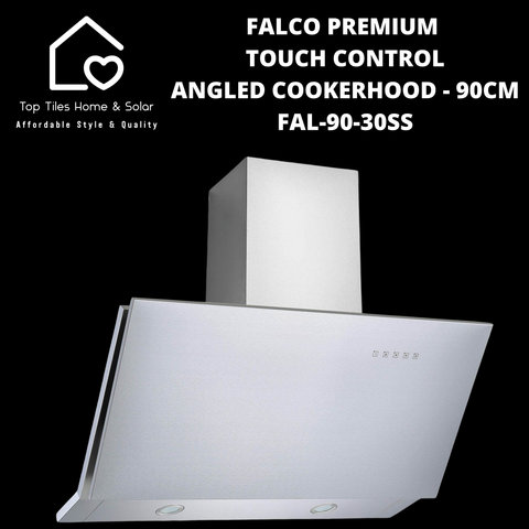 Falco Premium Touch Control 45Deg Angled Cookerhood - 90cm FAL-90-30SS