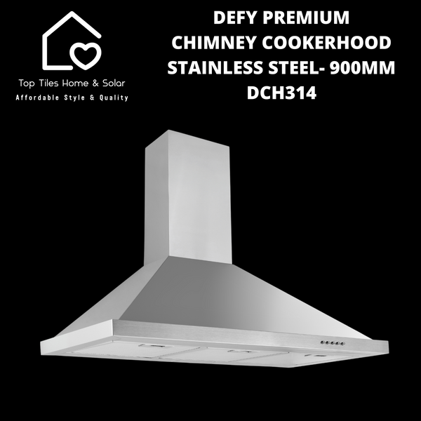 Defy Premium Chimney Cookerhood Stainless Steel- 900mm DCH314