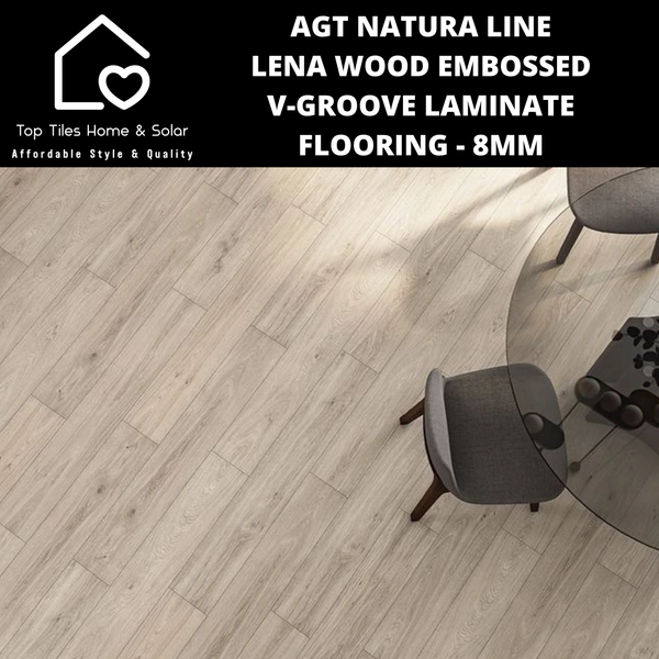 AGT Natura Line Lena Wood Embossed V-Groove Laminate Flooring - 8mm