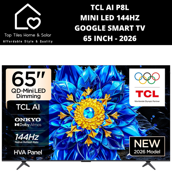 TCL AI P8L Mini LED 144Hz Google Smart TV - 65 Inch